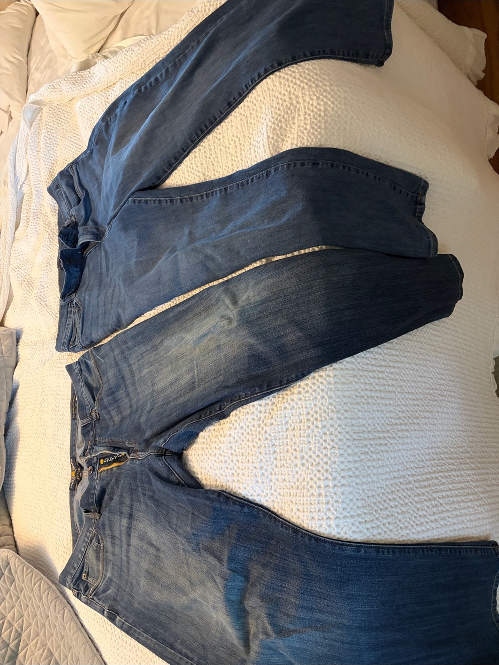 2 pairs Lucky  Brand Men's Slim Straight Blue Denim Jeans 38x29